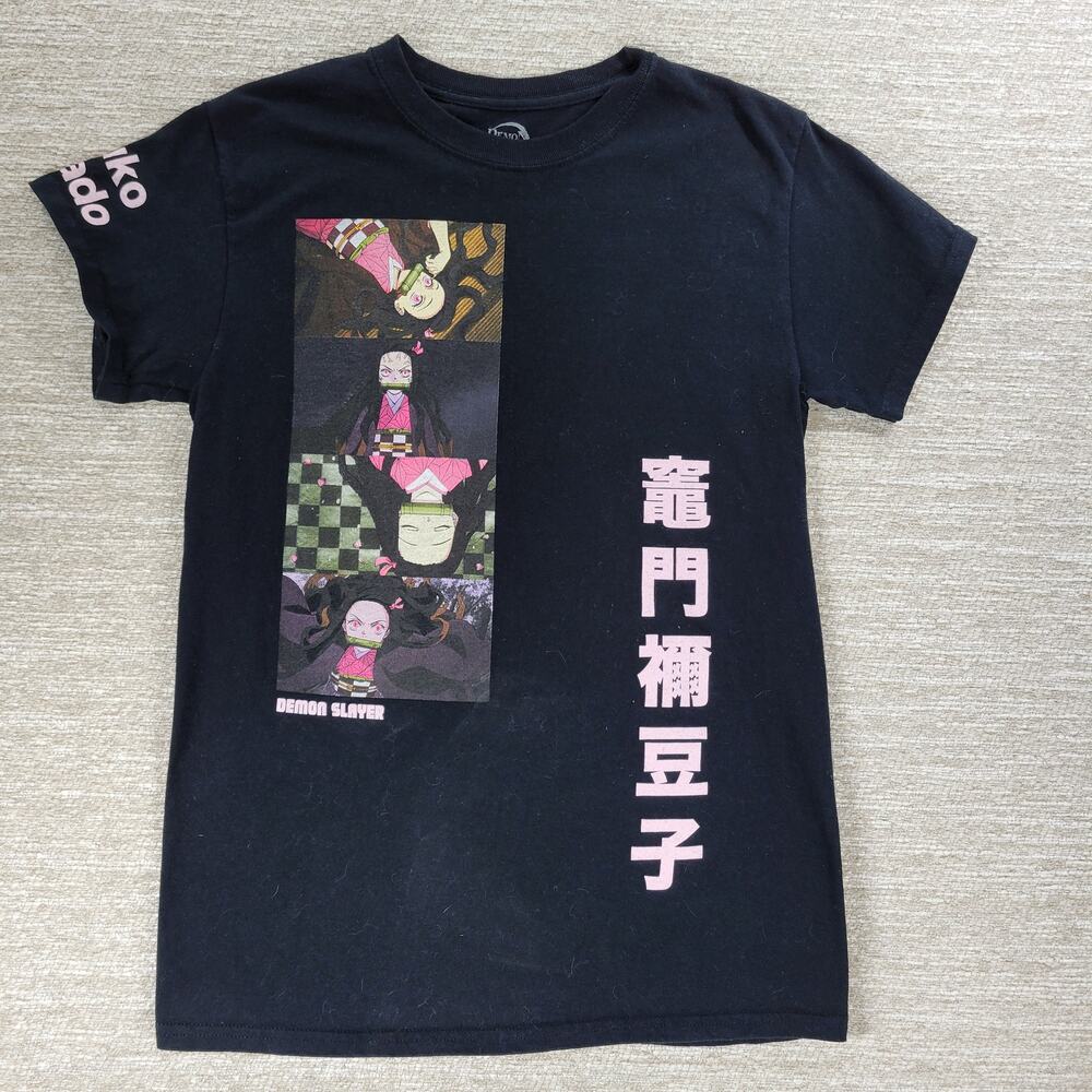 Demon Slayer Nezuko Kamado Anime Shirt Small Black Graphic Print Japanese Manga